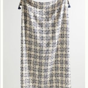 Anthropologie Ezra tasseled Plaid Throw Blanket